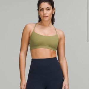 Lululemon Flow Y Nulu Bra - Bronze Green
